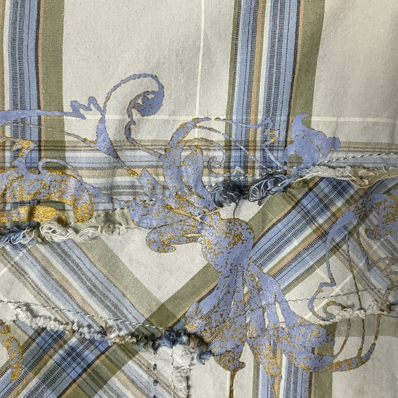 Wrangler Rock 47 Shirt Mens XL Black/Gray Plaid Western Pearl Snap W/Graphic - Picture 8 of 14